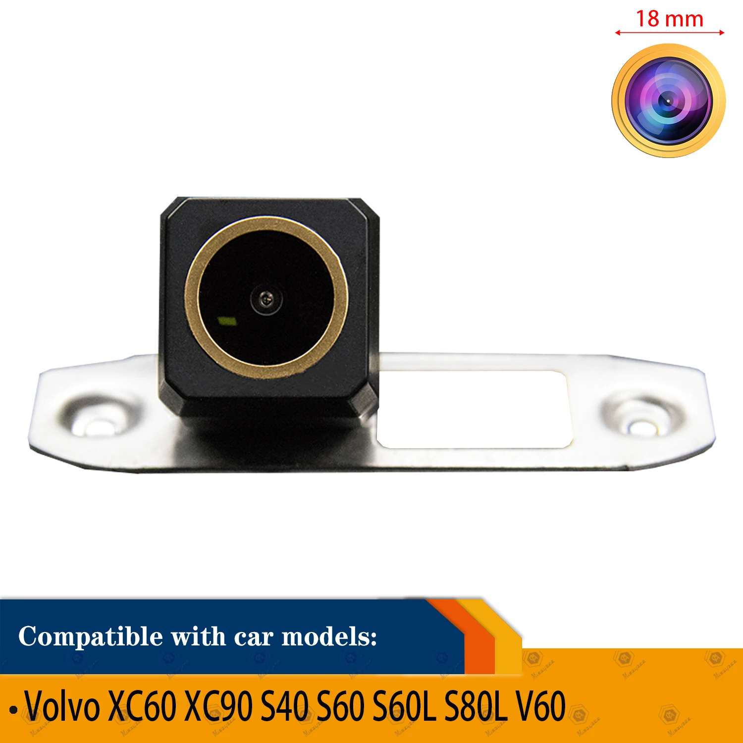 HD 1280*720p Rear View Night Vison Camera for Volvo S80 XC90 S40 V60 XC60 S60 C70 V50 XC70 V70,License Plate Light Backup Camera