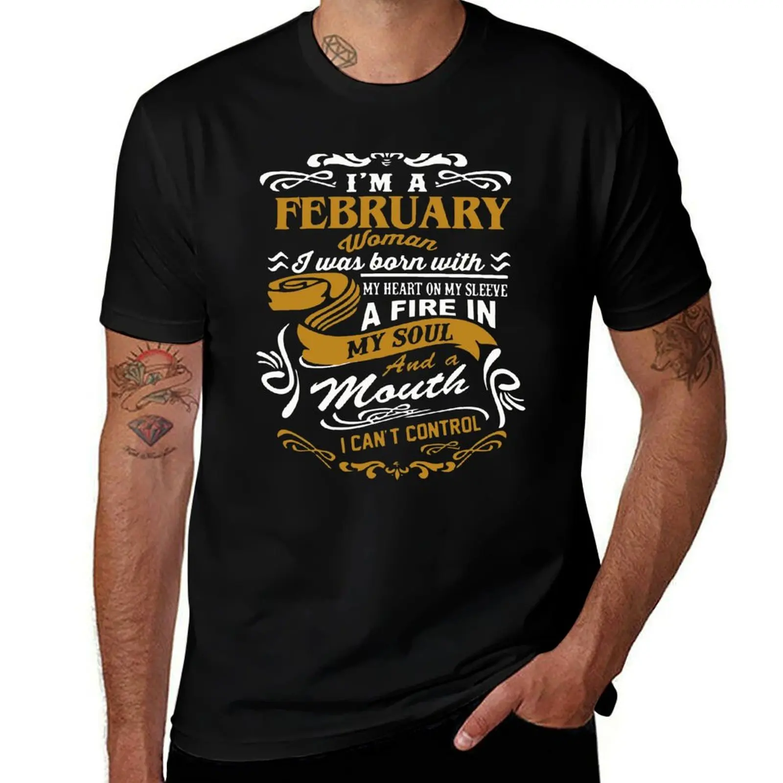 

i am a february woman T-Shirt t shirts for man slim fit t shirts for man graphic tees T-Shirt