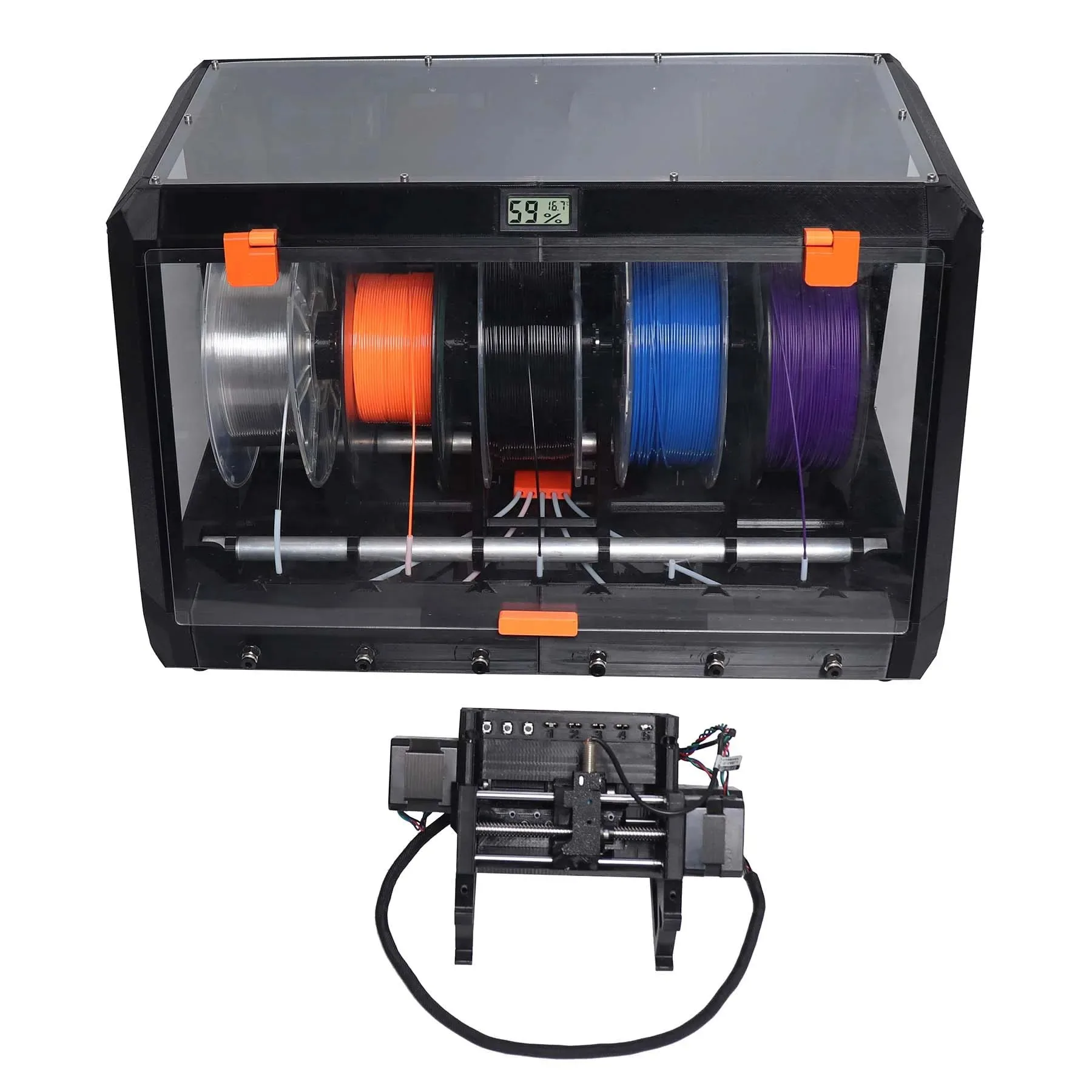 

Prusa MK3S+ MK3.9S MK4(S) MMU3 Многоцветный комплект с Drybox Prusa Classic Auto Rewinder Kit