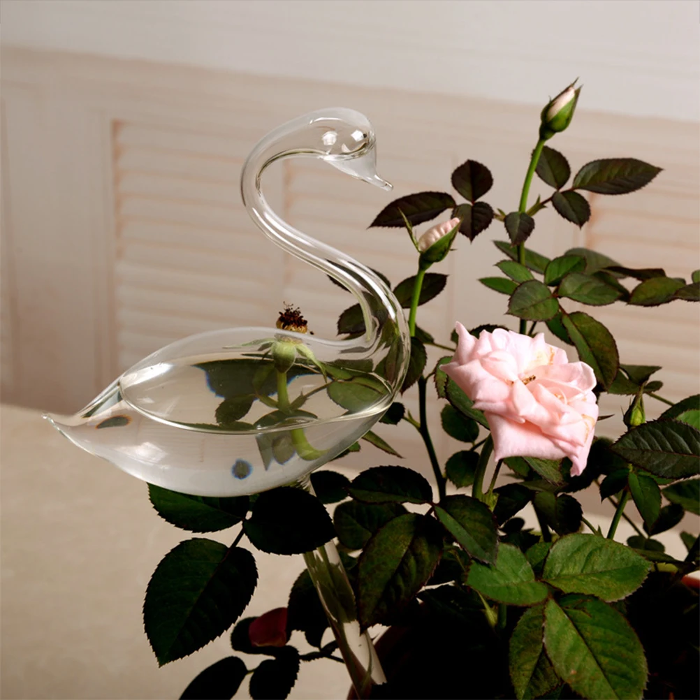 

Glass Automatic Dripper Swan Shape Watering Globes Garden Plant Irrigation Tool Lazy Drip Fertilizer Lazy Drip
