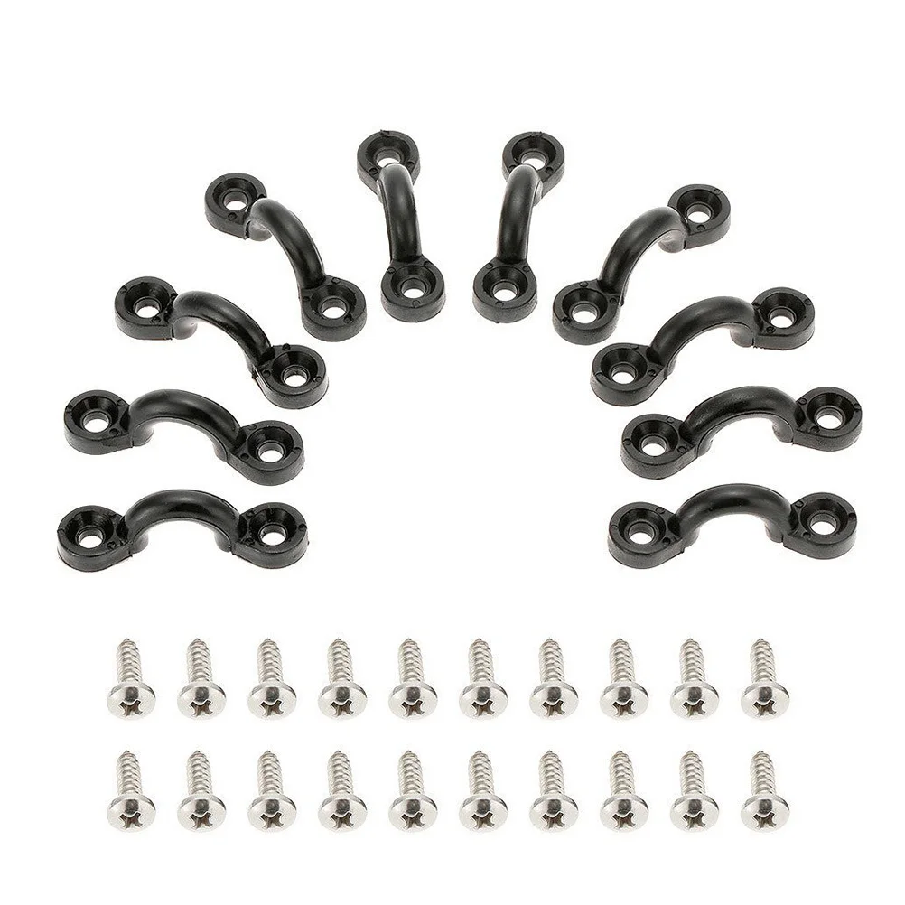 

10pcs Kayak Eye Pad 51 X 12Mm Premium Durable Tie Down Rigging Deck Accessory For Kayak Canoe Lightweight Fastening Kit