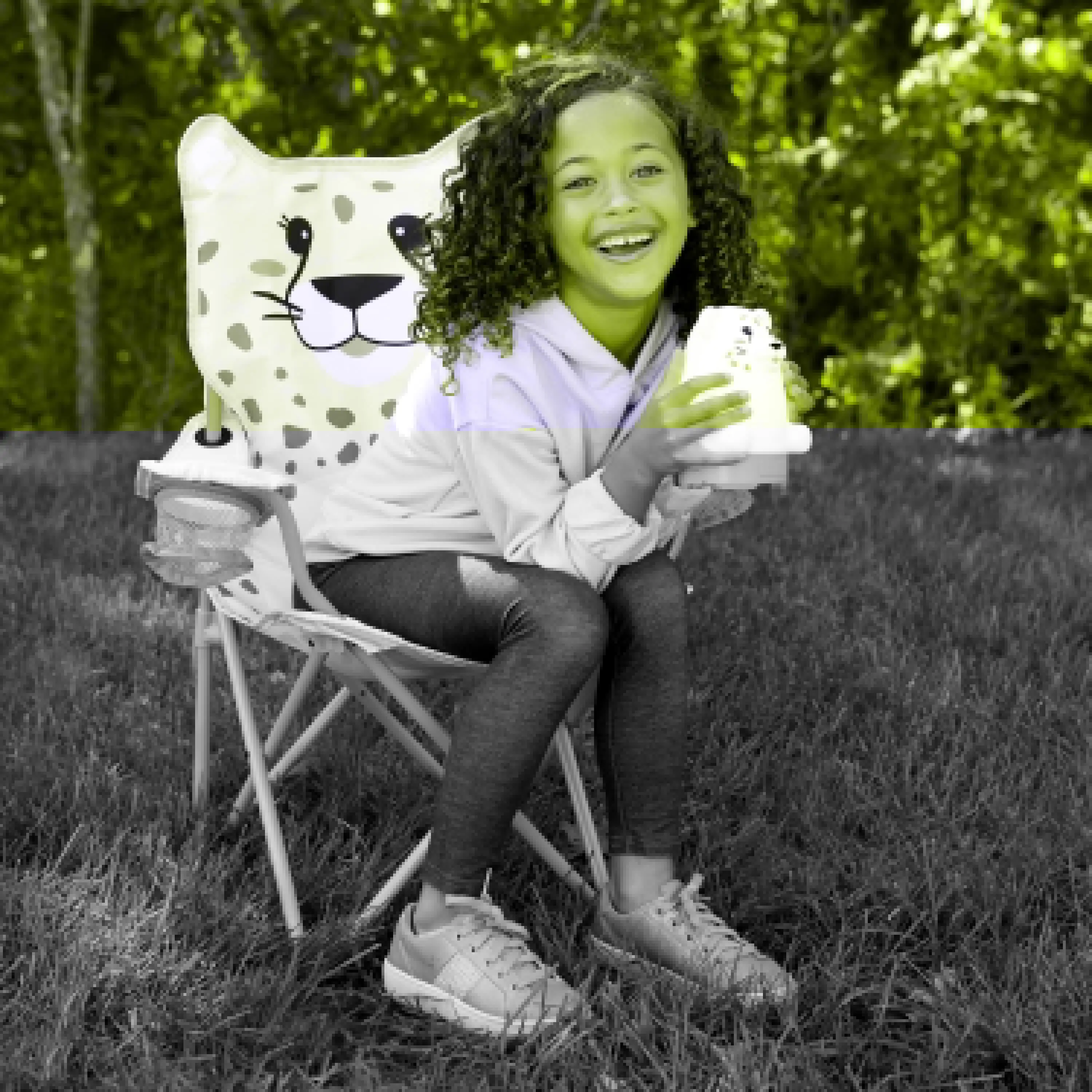 Cadeira de acampamento infantil - rosa