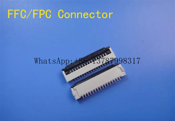 100pcs FFC / FPC connector 1mm 1.0 mm 4 Pin 5 6 7 8 10 12 14 16 18 20 22 24 26 18 30 P Bottom Contact Right angle