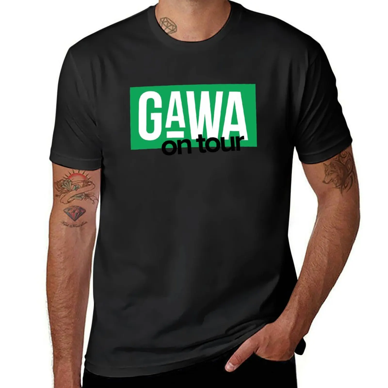 Gawa on Tour T-Shirt Schwergewichte Sommer Top Plus Size Tops für einen Jungen schlichte weiße T-Shirts Männer