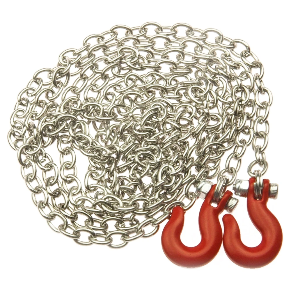 MIBIDAO อลูมิเนียม Trailer TOW CHAIN Shackles Hook สําหรับ Axial SCX10 Wraith TRX-4 D90 1/10 RC รถอะไหล่อัพเกรดอุปกรณ์เสริม