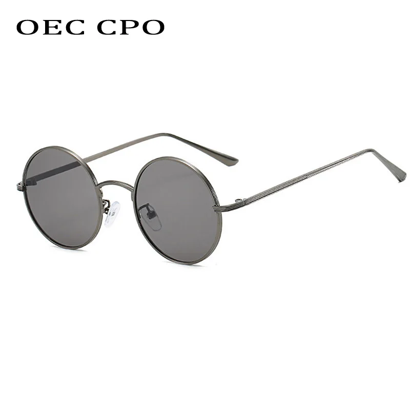 OEC CPO 클래식 남성 라운드 선글라스, 여성 금속 프레임 UV400 태양 안경, 남성 여성 패션 안경 O90