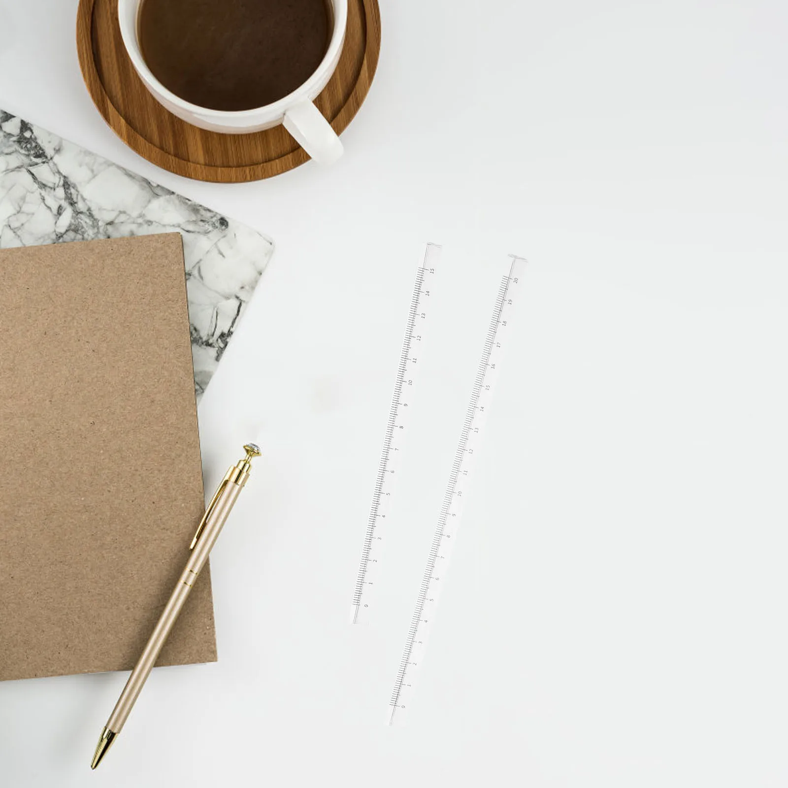 

2Pcs Clear Plastic Triangle Ruler Small Transparent Metric Scale Ruler Architectural Drafting Measuring Tool for Classroom