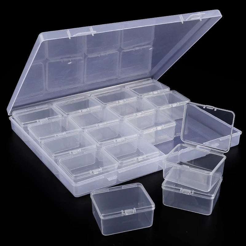 Transparenter Kunststofflagerbox Für Perlenaufreihungen DIY-Handwerks- Und Schmuckbedarf Multifunktionale Aufbewahrung Für Kleine Gegenstände Organizer Behälter Aufbewahrung Materialien Basteln Kleine Dinge Transparen – Detail 14