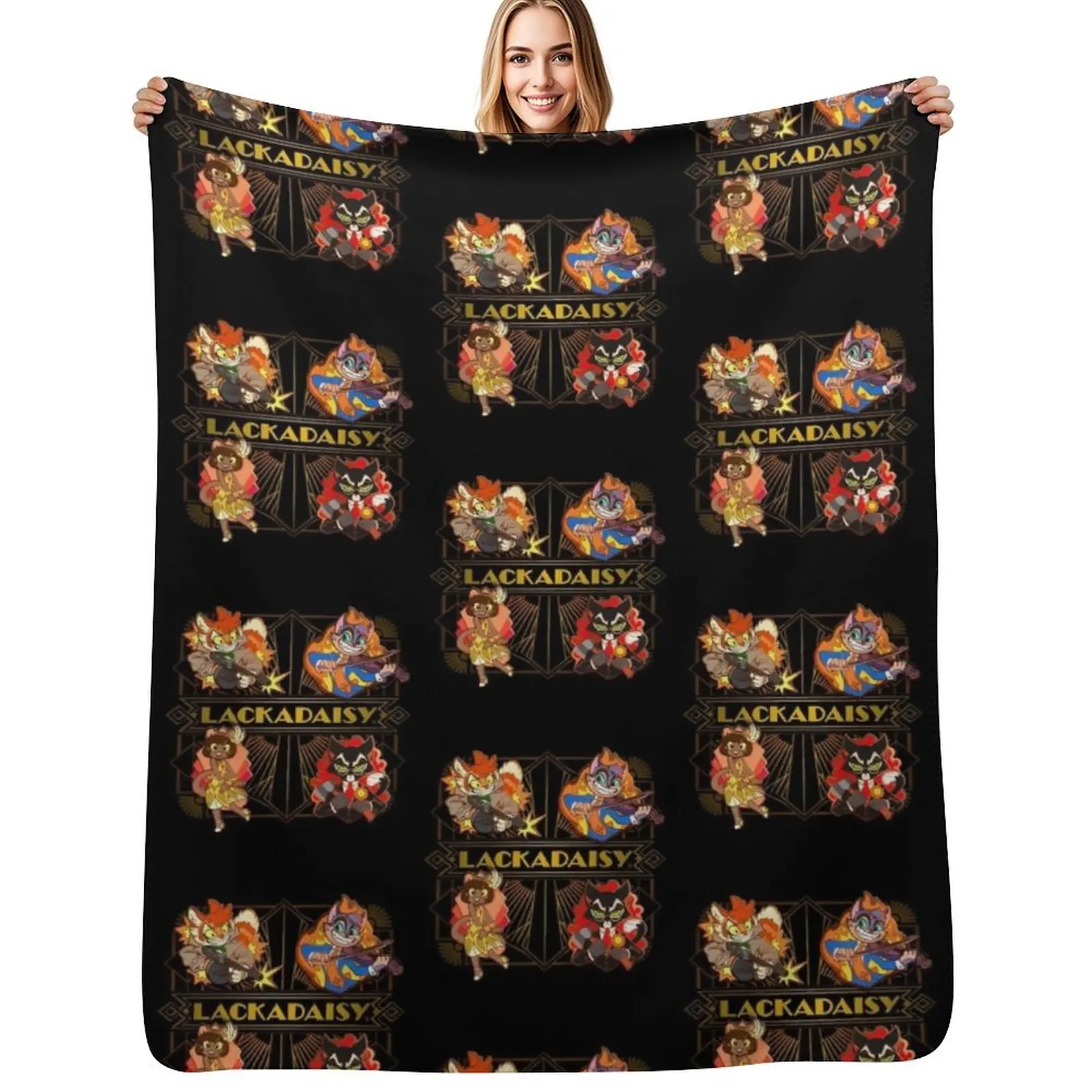 

Lackadaisy Set Pin Throw Blanket Soft Plush Blanket as Housewarming Gift