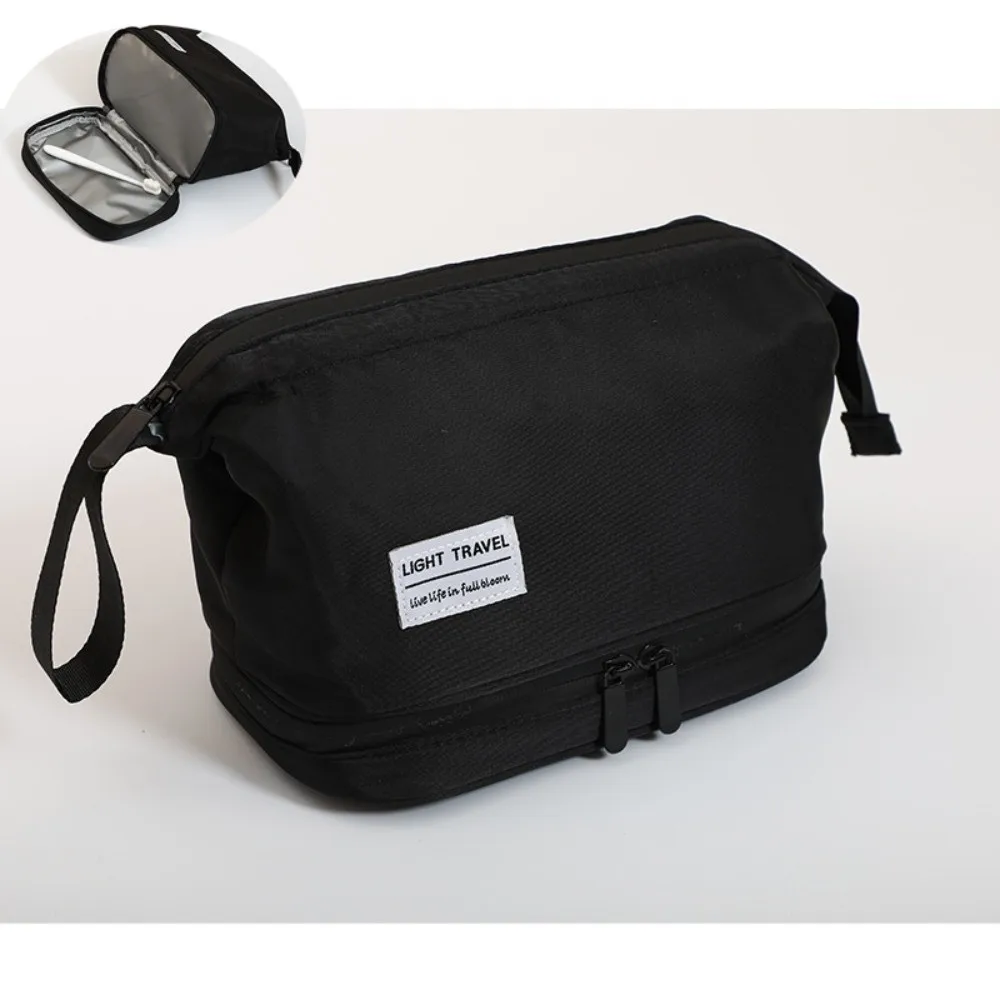 

Durable Oxford Cloth Toiletry Bag Double Layer Dry Wet Separation Wash Bag Large Capacity Cosmetic Bag Travel
