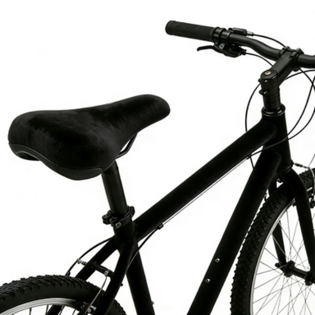 VOLE VLD45 BMX Fixed Gear Vintage Velvet Fiber Seat Comfortable Saddle Cycling Experience for Urban Commuting And Street Riding
