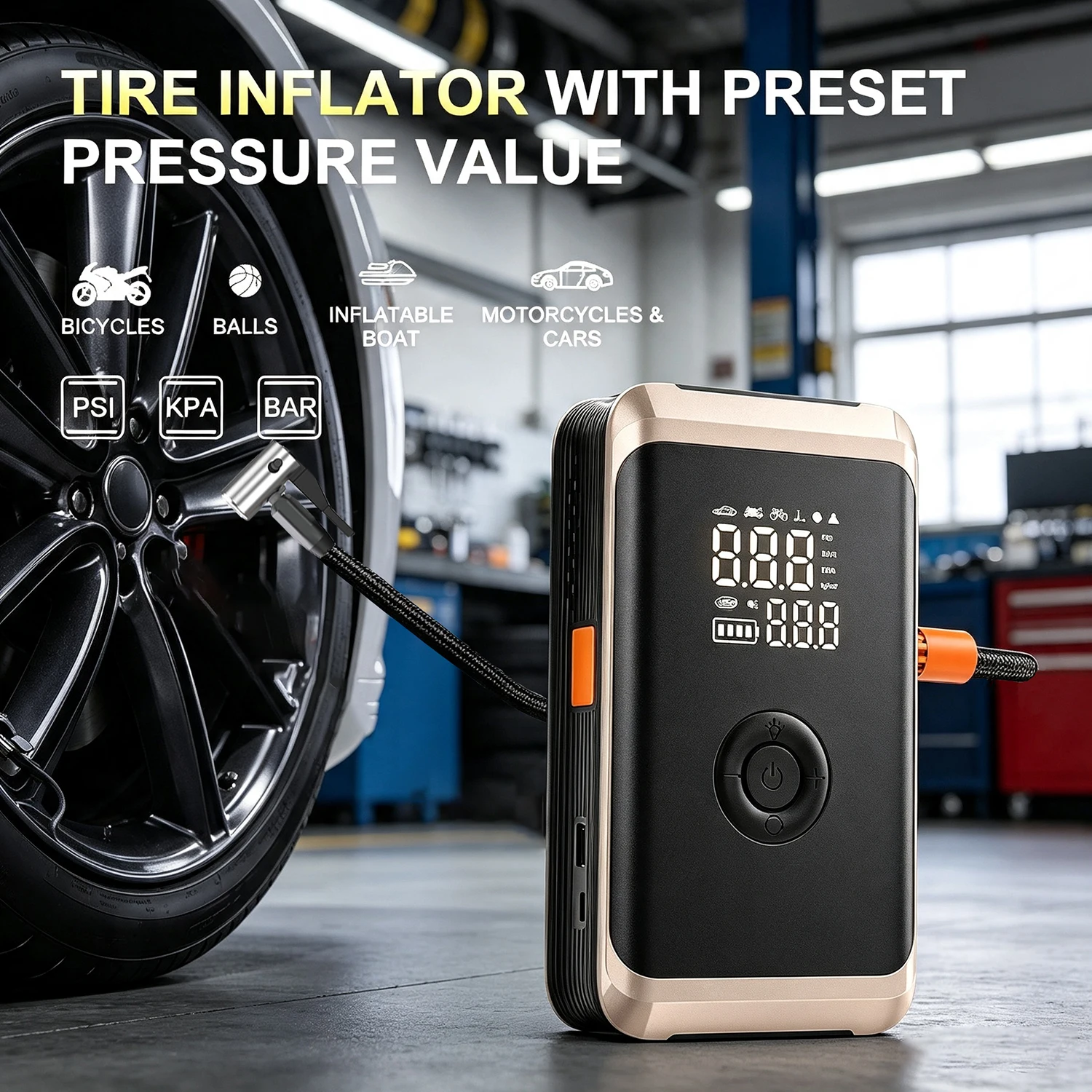 4-IN-1 Car Jump Starter with A - Jump Starter With Air Compressor recension och pris