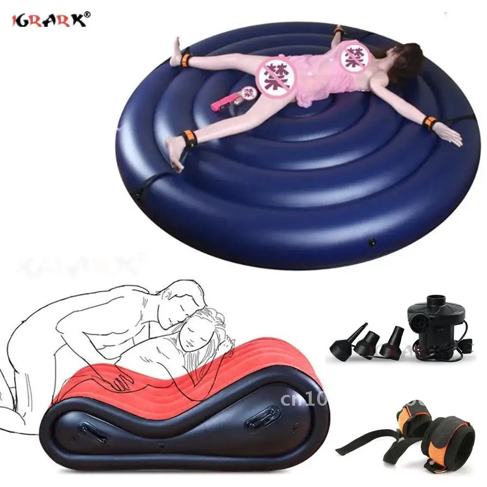 Erotic Inflatable Sex Bed Sofa BDSM Bondage Handcuffs Sex Furniture Toys for Couples Women Men Adult Games Accessories Tool Shop