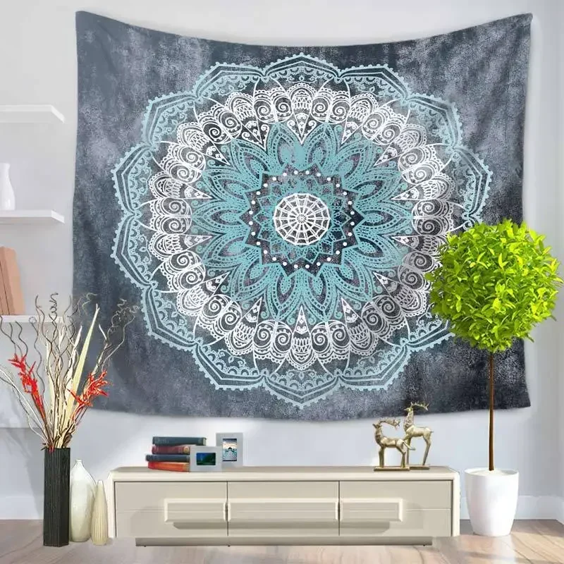 Customizable Light Mandala Tapestry Wall Decoration Living Room Tapestry Wall Stickers Decorative Wall Cloth Tapestry