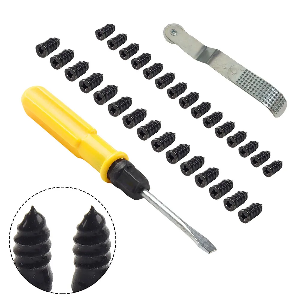 30PCS Car Vacuum Tire Repair Kit Set Vacuum Tyre Repair Rubber Nails Tool Tubeless Tyre Puncture Rubber Screw Patches Tool