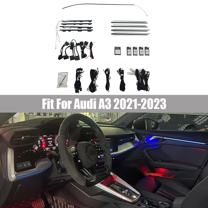 23 lights 30 color colorful ambient lights suitable for Audi A3 2021-2023 central control lights door panel lights saddle lights