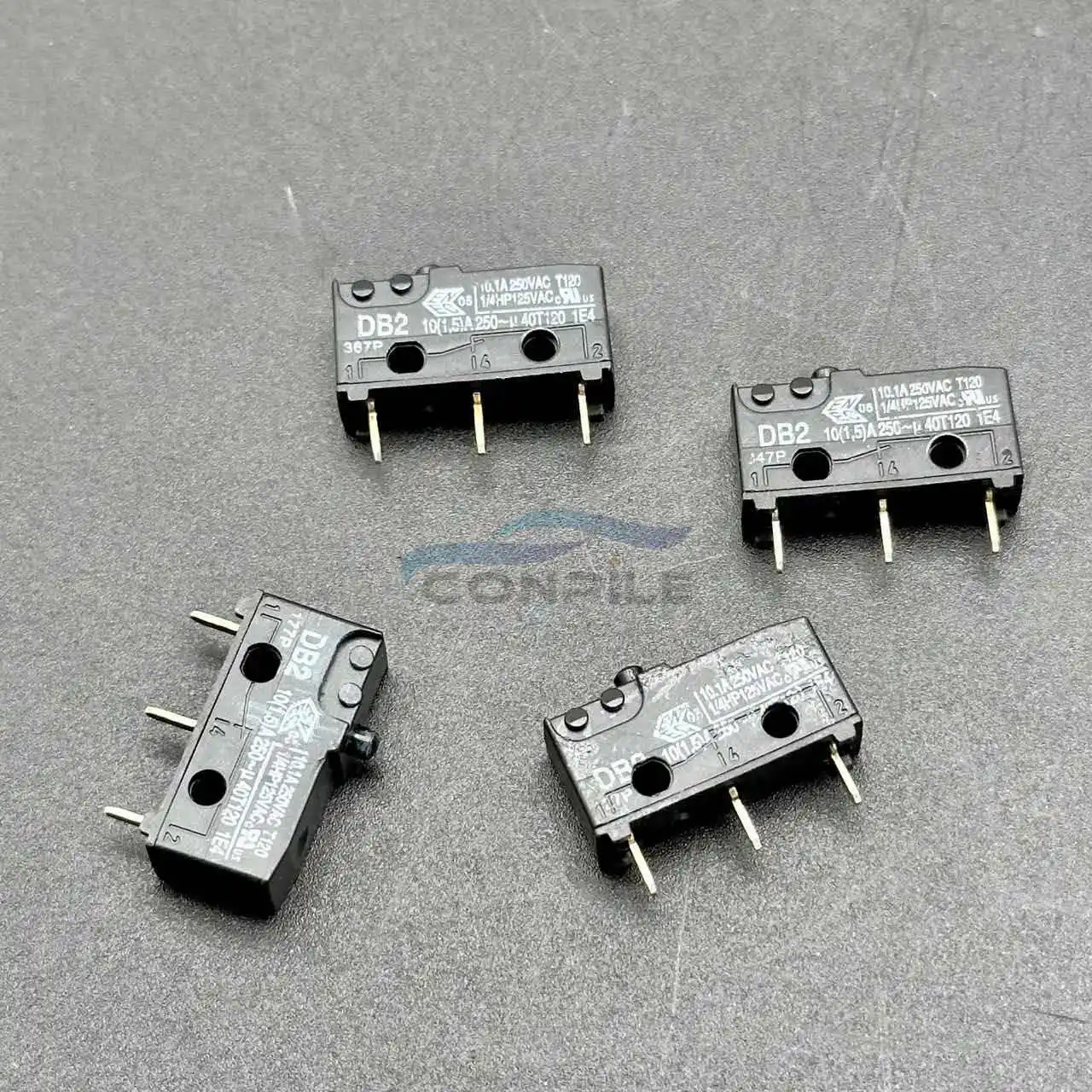 4pcs for Cherry DB2 3feet solder wire foot medium micro switch stroke limit reset button 10.1A