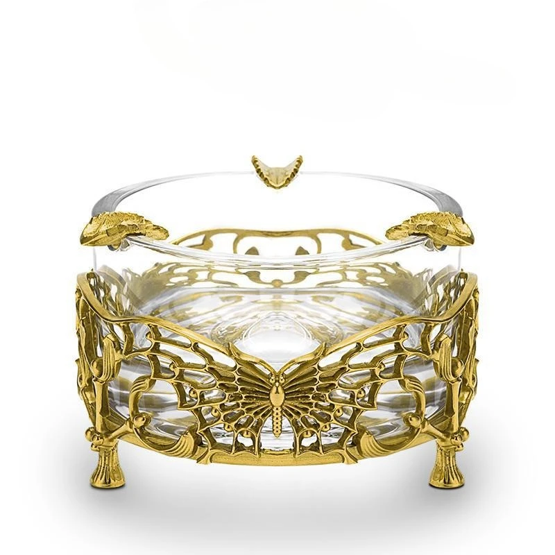 

Cigar, ashtray, crystal, temperament, copper base, glass, smooth, high transparency