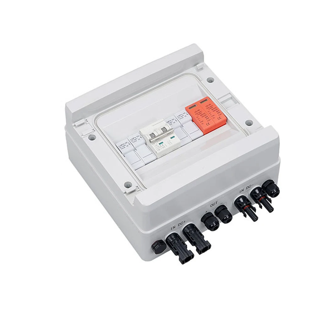 Photovoltaic DC Combiner Box 2 IN 1 OUT DC500V Fire and Lightning Protection IP65 Solar Energy Complete System Distribution Box