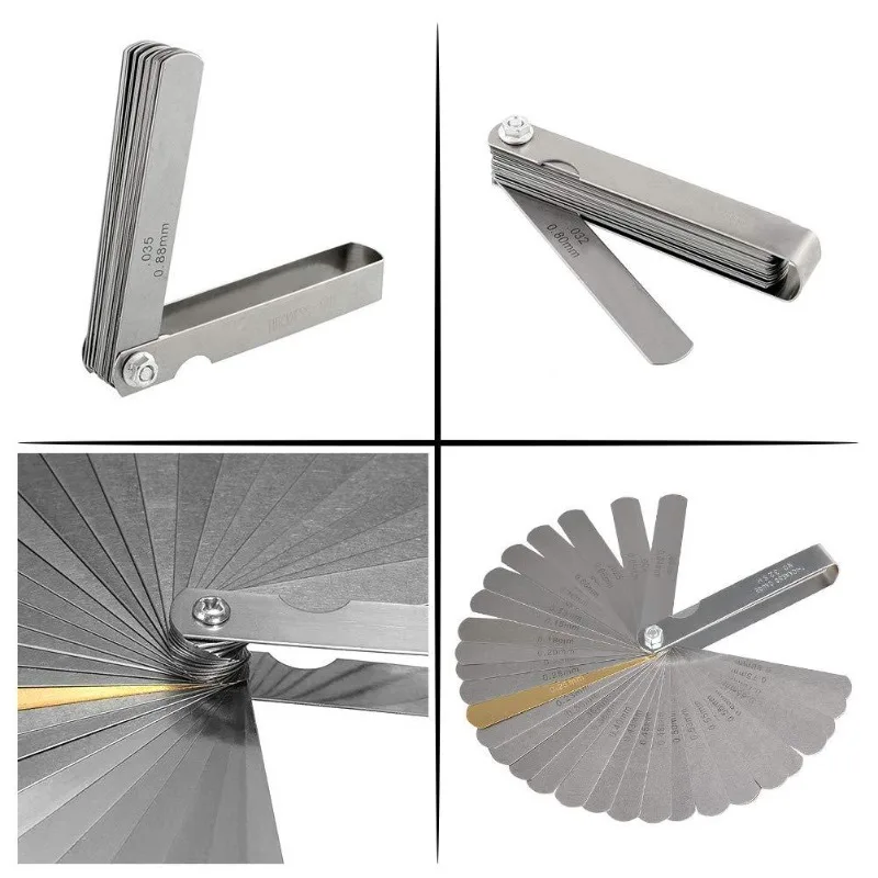 3/12/17 قطعة مجموعة أدوات الجيتار Luthier ، مقياس نصف القطر ، مسطرة عمل سلسلة ، 32 شفرات قياس المحسس لإعداد الجيتار والباس #5