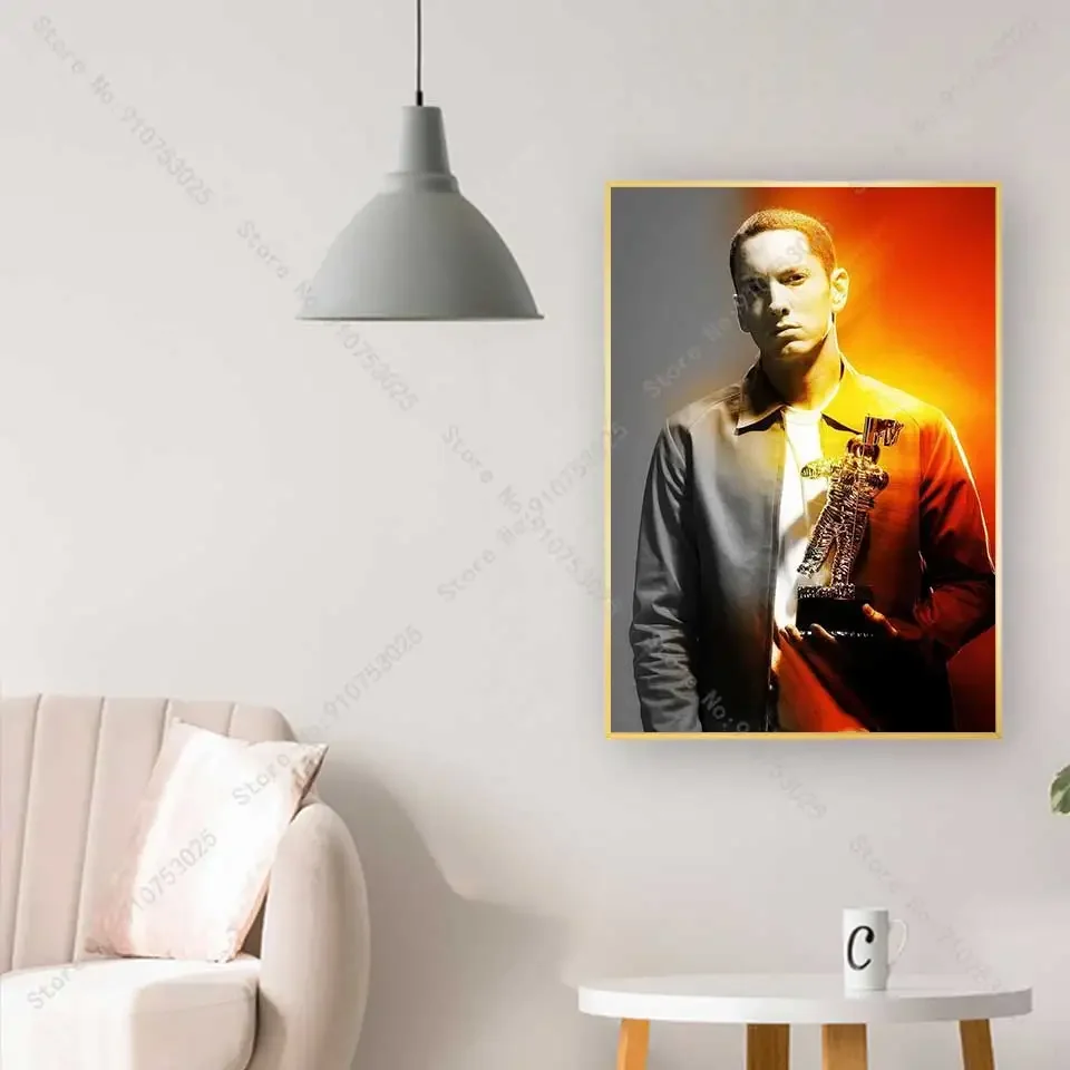 Eminem Poster Hip Hop Rap God Super Rapper Singer Music Star Canvas Painting Wall Art Picture Abstract Home Decor