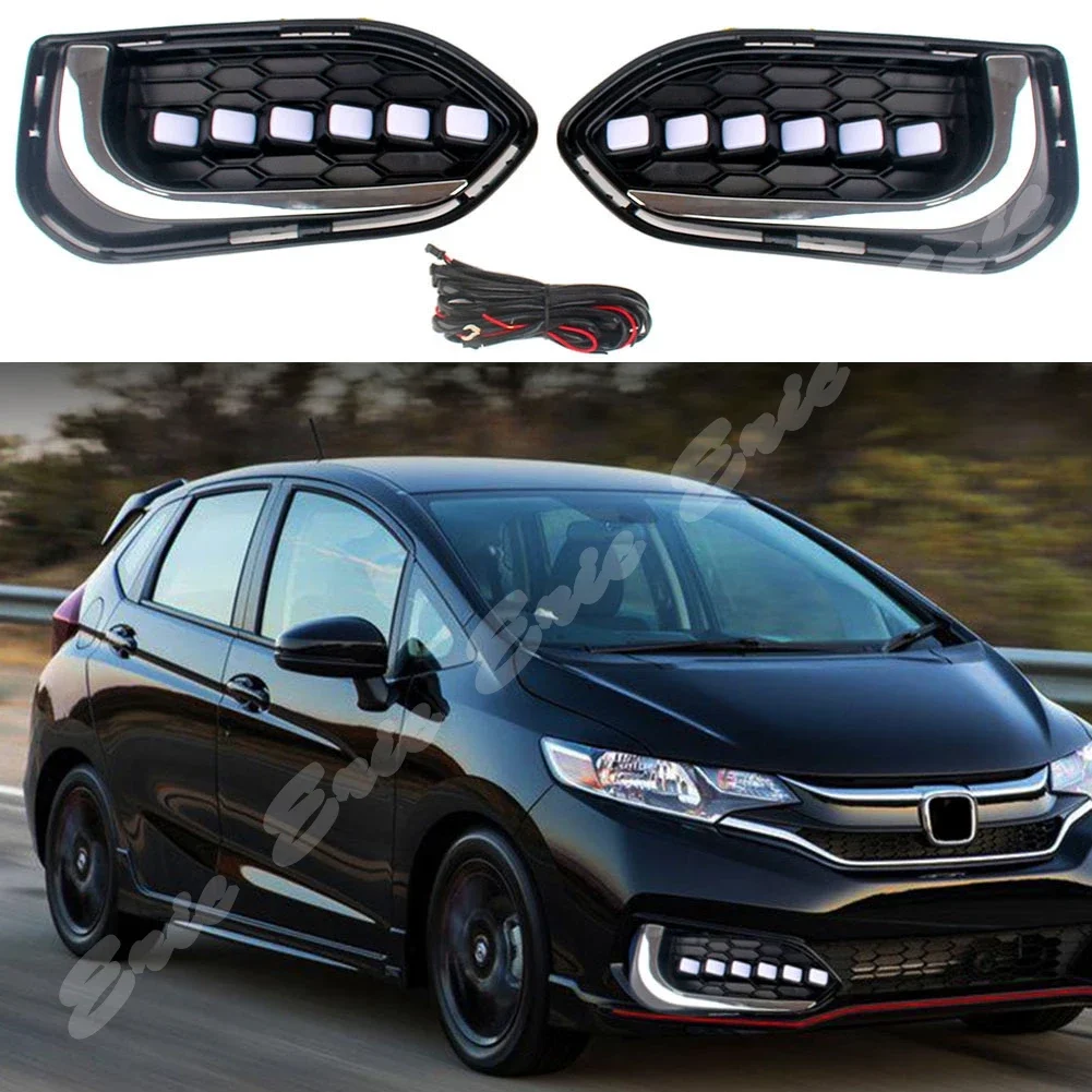 

One Pair LED Daytime Running Light, DRL Fog Lamp for Honda Fit/Jazz 2018 2019 2020