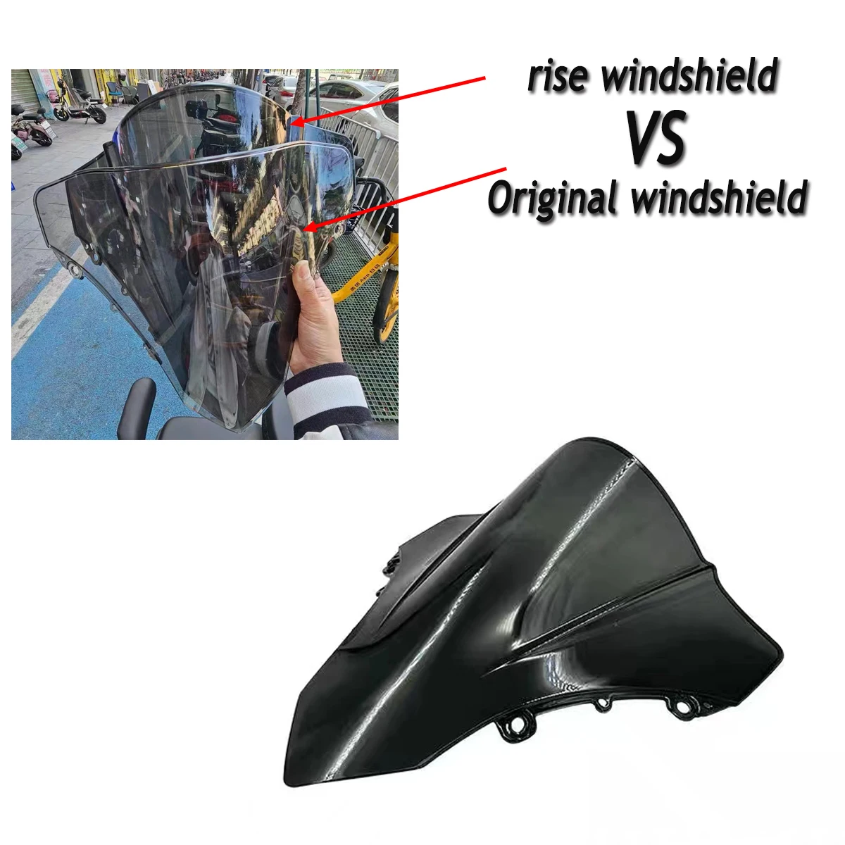 Motorcycle modification competition windshield deflector new PC wind mirror winding front windshield Fit For ZONTES 703RR 703 RR