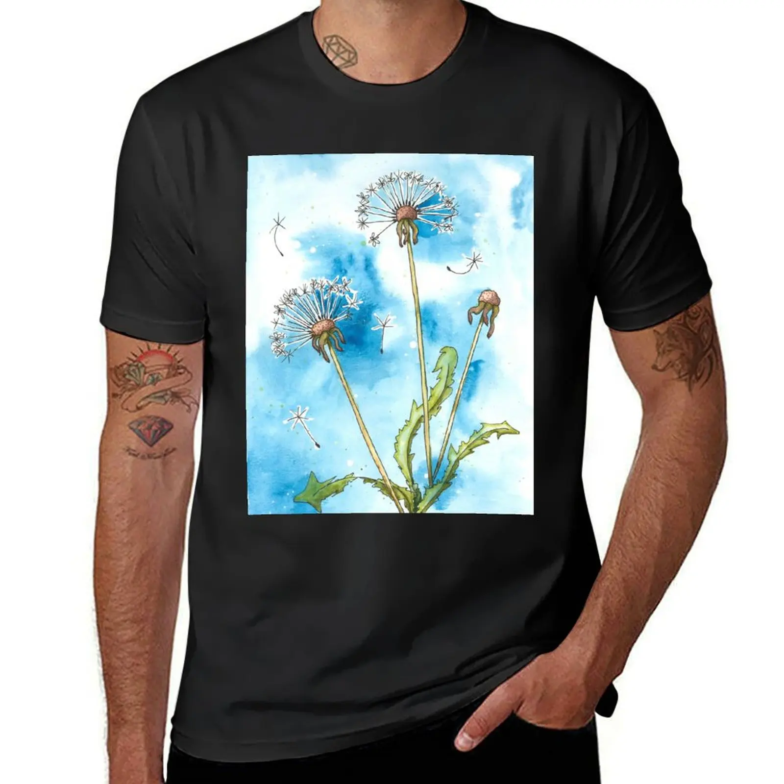 Dandelion Clocks T-Shirt customs design your own summer clothes funny t shirts for men