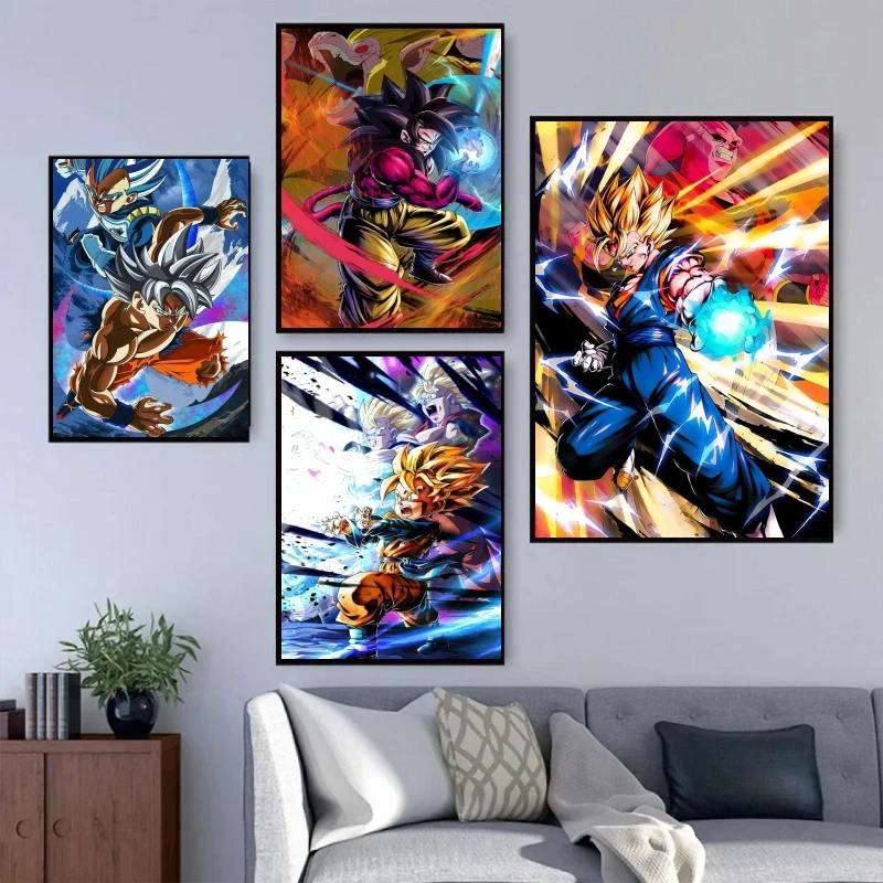 

Posters and Prints Seven Dragon Ball Sun Wukong Kid Action Figures Gift Art Picture Print Wall Decorative Cartoon Classic Retro