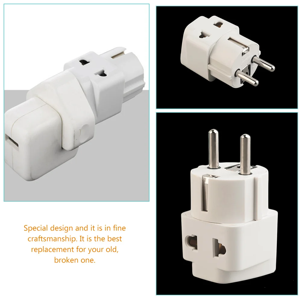 

Universal Socket Hole ABS Copper Plug Adapter European Wall Travel Supply Dual Ports Electrical Converter for Germany