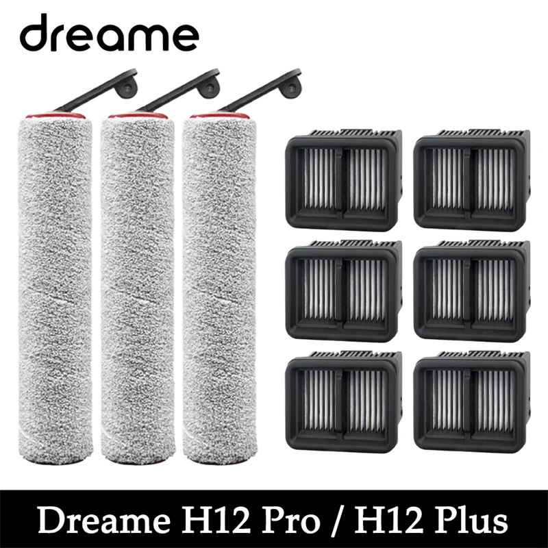 Pièces détachées pour aspirateur eau et poussière Dreame H12 Pro : brosse souple, rouleau, filtre HEPA, accessoires