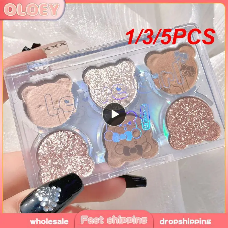 컨투어링 하이라이트 블러쉬 올인원 팔레트, 매트한 독특한 질감, 파스텔 색상, 지속되는 반짝이는 드라마틱 아이룩, 1 개, 3 개, 5 개