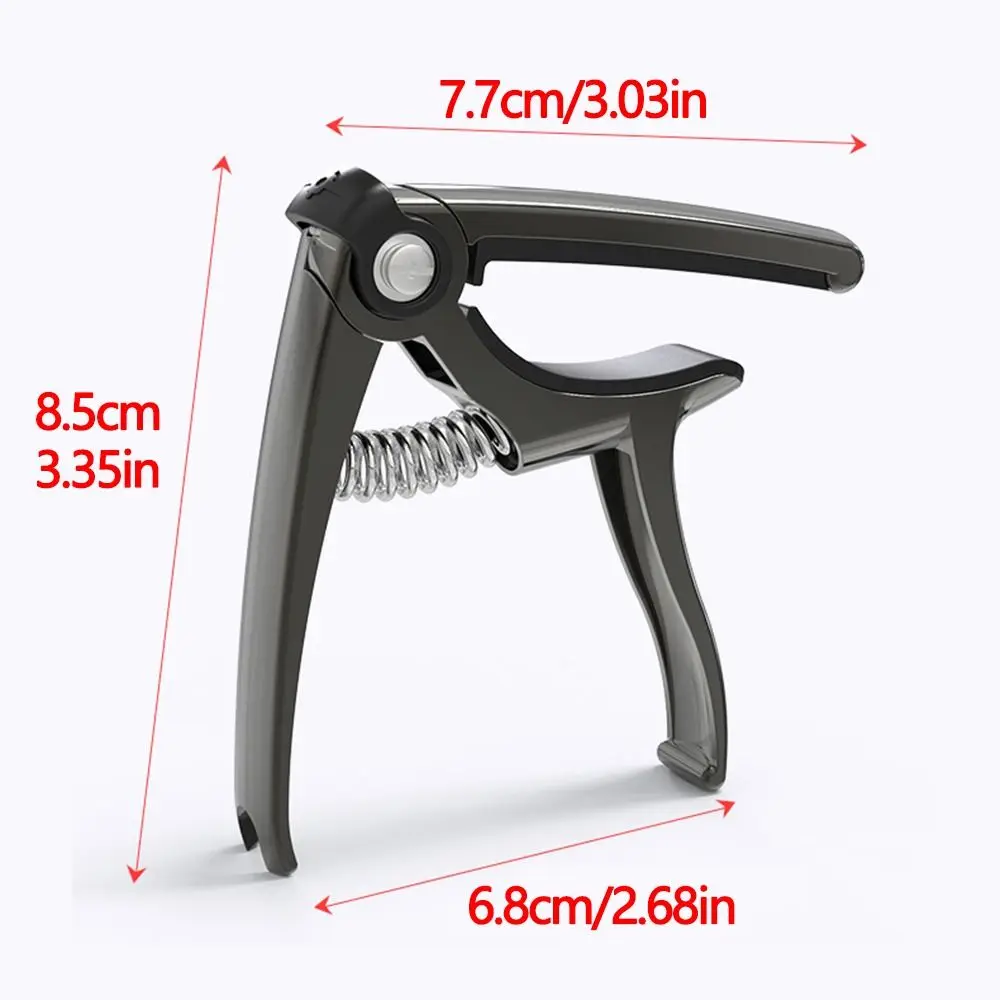 قابل للتعديل الربيع التوتر 4 in1 الغيتار كابو التغيير السريع سبائك الزنك ضبط الغيتار كليب مع بطانة حماية من السيليكون دبوس مجتذب التصميم
