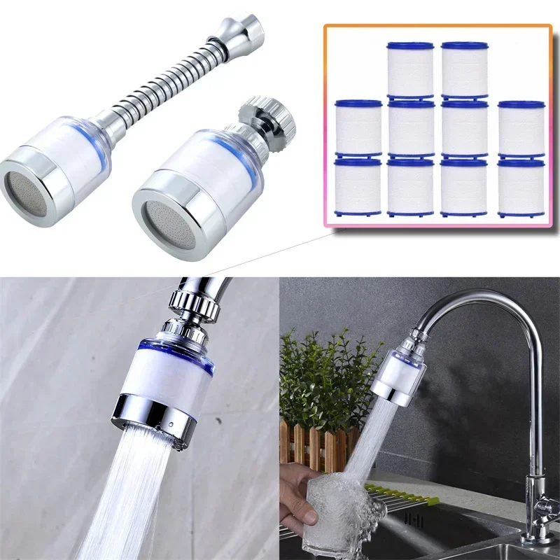 

Faucet Water Filter Element Replacement Remove Chlorine Heavy Metal Filtered Shower Head Filtration Purifier Soften Hard Water