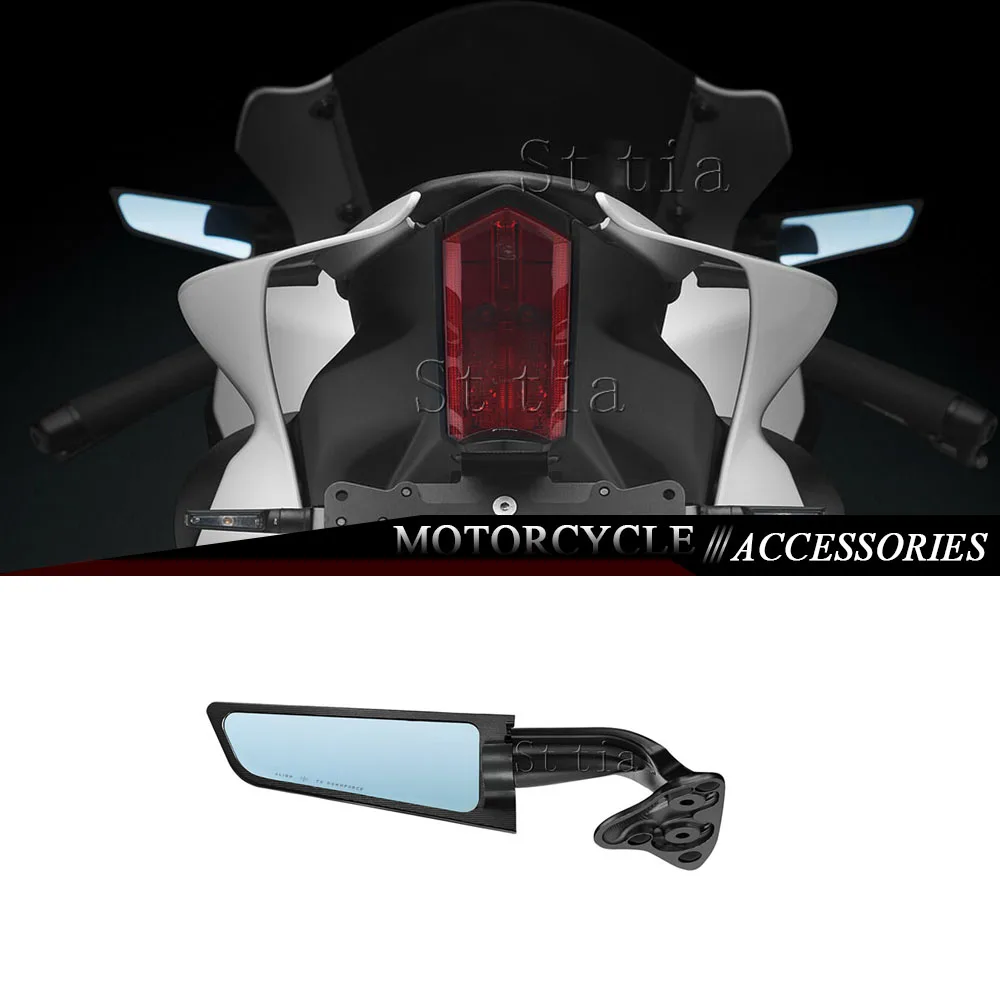 

New CNC Side Rearview Mirrors Motorcycle Rotatable Mirrors Fit For YAMAHA YZF-R6 2017-2020 YZF-R7 2021-2025 YZF-R1 R6 R7 R1