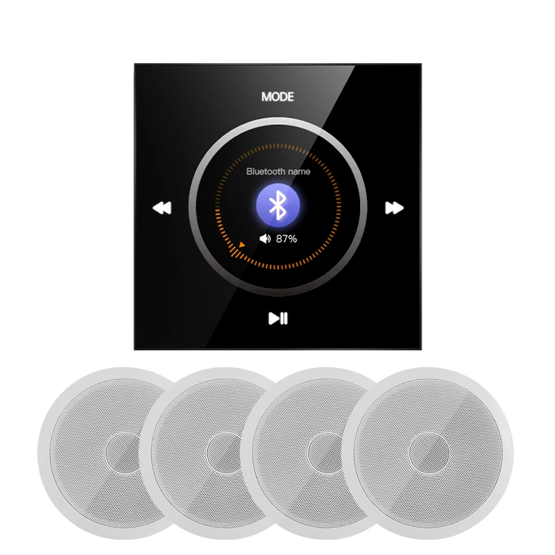 

86X Background Music Player Amplificador MINI Volume Knob Control Panel Ceiling Speaker Buletooths Sound Audio In Wall Amplifier