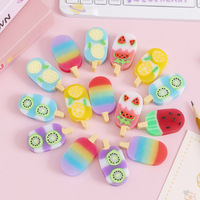 4 pcs/ Set 1-2 Set Lytwtw's Cartoon Cute Kawaii Ice Cream Rubber Mini Eraser Novelty Stationery Office School Supplies
