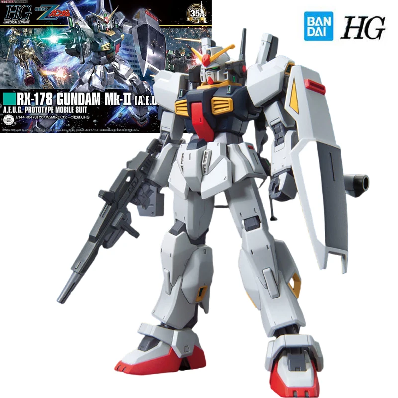 Bandai Genuine Gundam HG Series Model Garage Kit 1/144 Anime Figure RX-78 Gundam MK-Ⅱ Boy Action Assembly Toy Collection Model