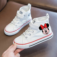 Mickey Children Canvas Shoes Mickey Kids Autumn Sneakers Boy Girls Canvas Shoe Cartoon Print Flat Breathable Casual Shoes