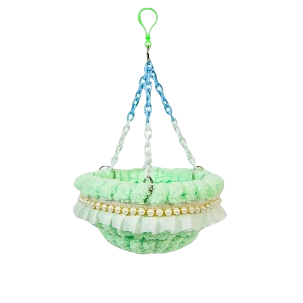 

Versatile Thickened Parrot Nest Swing Warm Cozy Parrot Nest House Candy Color Breathable Bird Hanging Hammock Autumn Winter