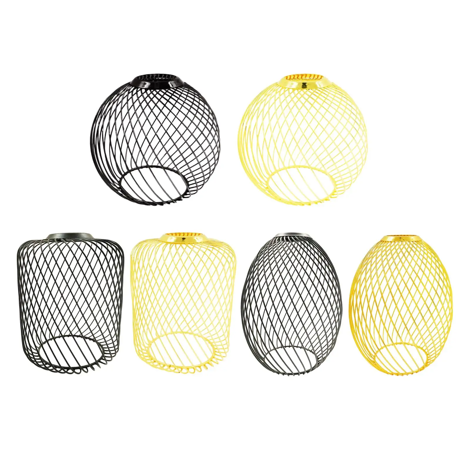 Metal Mesh Pendant Lamp Shade Hollow Out Industrial Pendant Light Cover Iron Wire Lampshade for Dining Room Coffee Shop