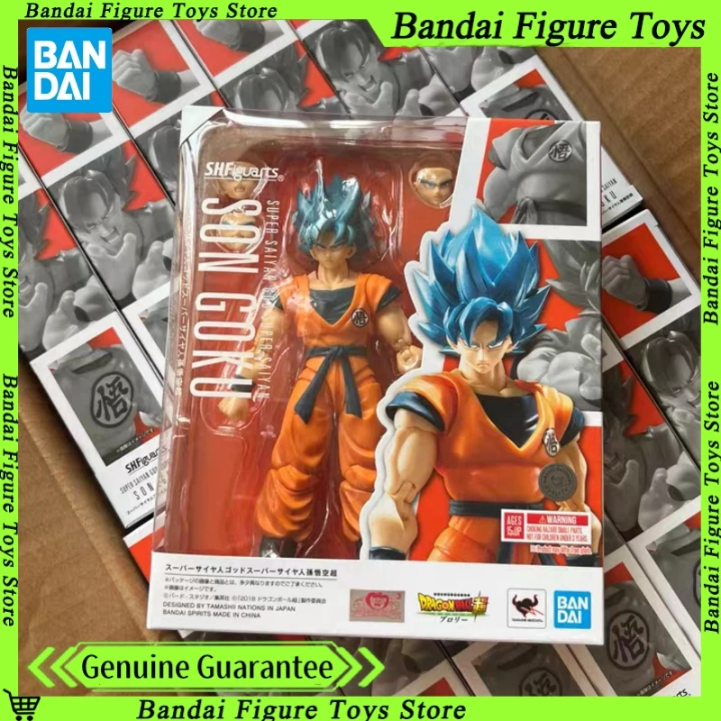 

Genuine Bandai Shf Dragon Ball Anime Figure S.H.Figuarts Super Saiyan God Son Goku Action Figure Collection Model Toy Xmas Gift
