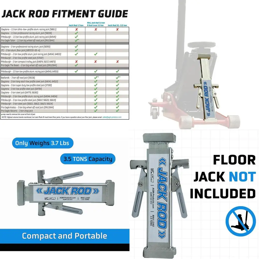 

3.5 Ton Capacity Dual Lever Locking Support Bar, 14 Lift, 3.7 lbs, Portable Vehicle Stand Alternative for Cars, SUVs, and EVs