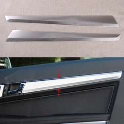 NEW 1 Pair Door Panel Trim Strip Fit for Mercedes Benz E Class Coupe W207 C207 2010 2011 2012 2013 Silver Stainless Steel