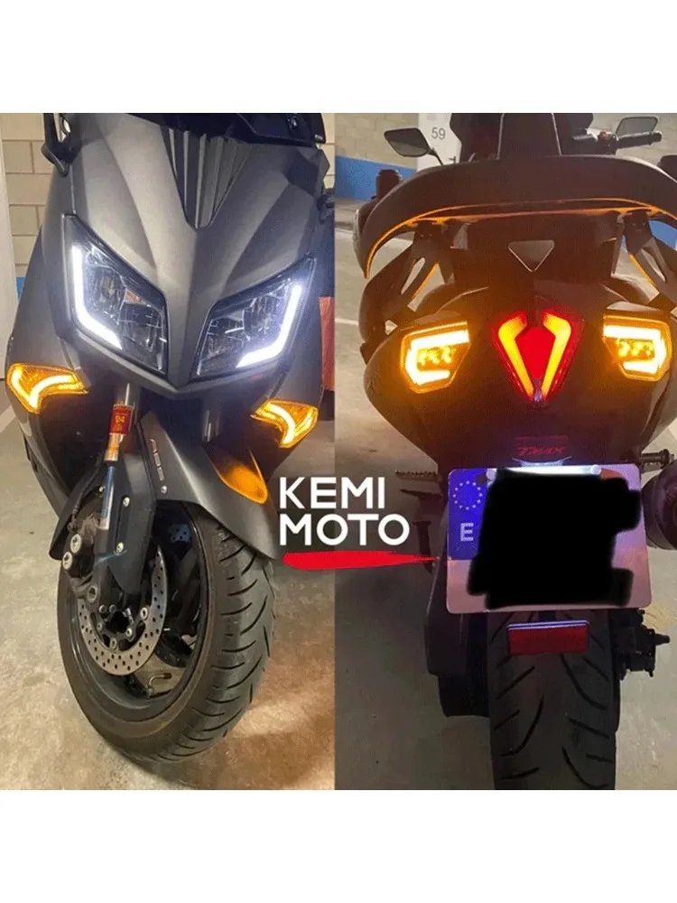TMAX 530 2012-2016 LED Signaal Knipperlichten Voor YAMAHA Tmax 530 2013 2014 LED Voor Achter Staart Remlicht indicatoren Met EmarK - afbeelding 2