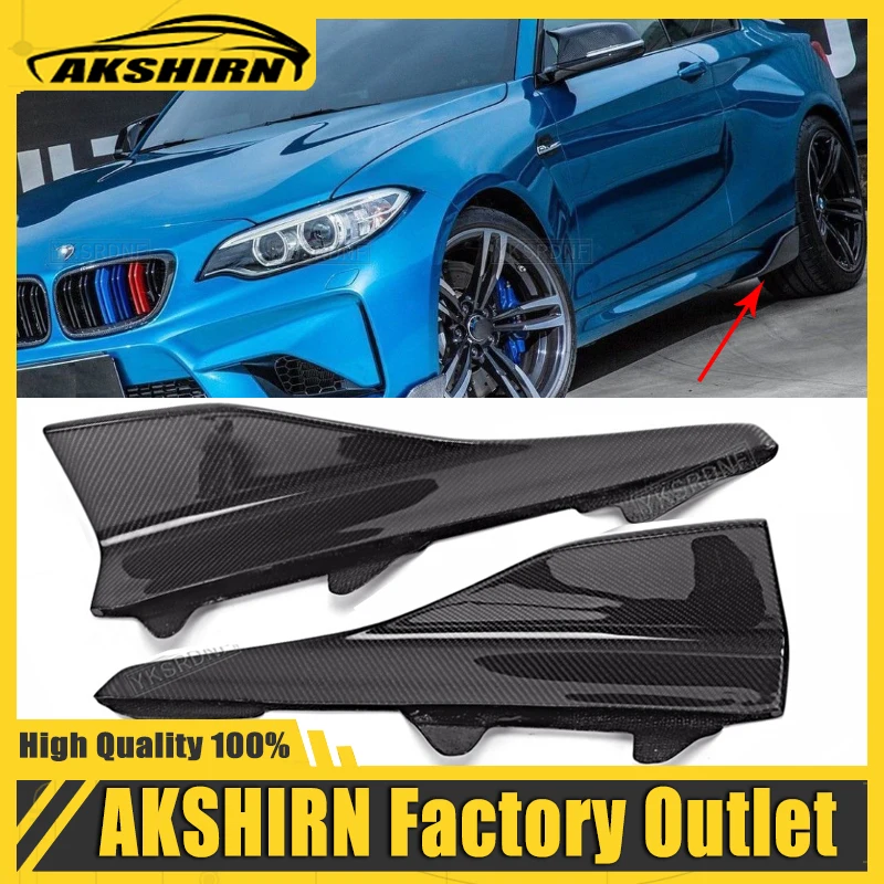 Universal Carbon Fiber Side Skirts For BMW F22 M2 M3 M4 F87 E90 E92 E60 M5 F10 G30 F23 F32 F36 F82 F30 real carbon fiber wing