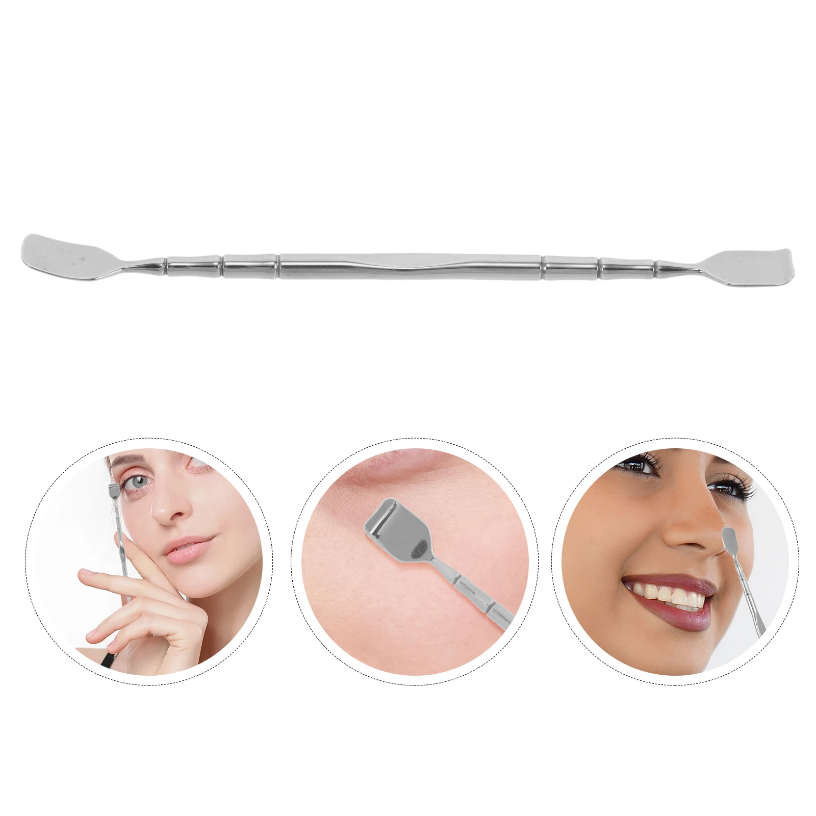

Double Headed Blackhead Shovel Stainless Steel Extraction Tool Face Cleansing Skincare Professional Nose Scraper Pore Cleaner