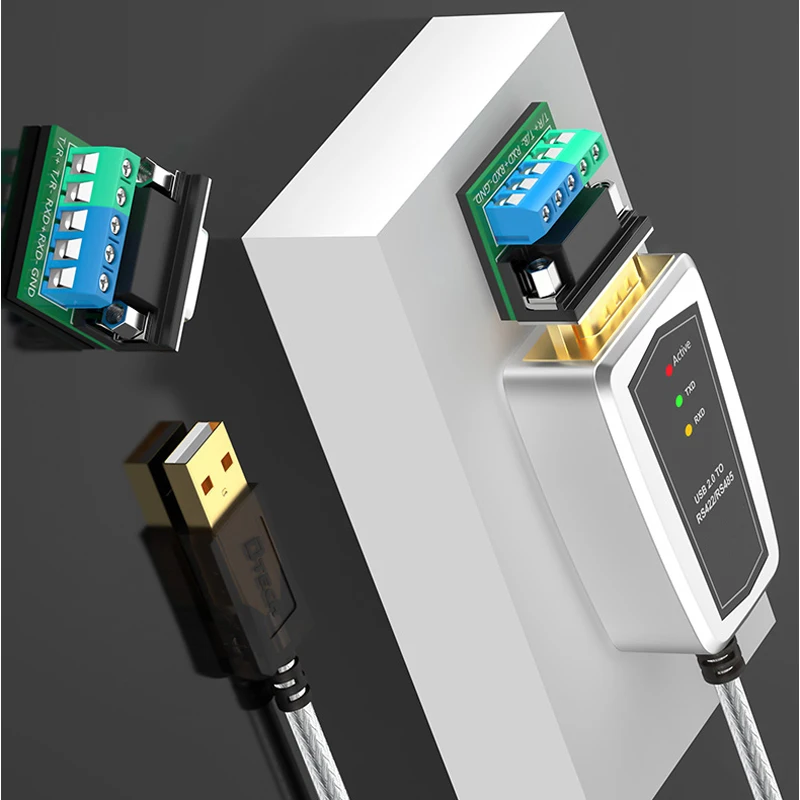 USB to RS-485/422 serial cable,suitable for integration with Pan Tilt Head and PTZ cameras,etc.