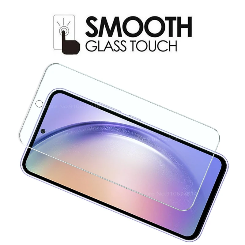 Verre avant 9H 6 en 1 pour Samsung Galaxy A55 A54 5G, film d'objectif pour Samsung A53 A52 A51 A31 A32 A35 A52S A34 A33, protecteurs d'écran