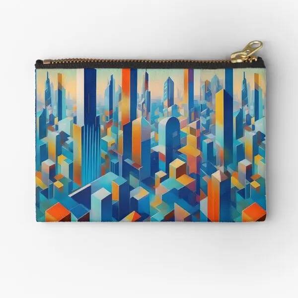 

Abstract Art Style City Skyline Zipper Pouches Underwear Storage Coin Men Packaging Wallet Women Key Small Pure Pocket Bag